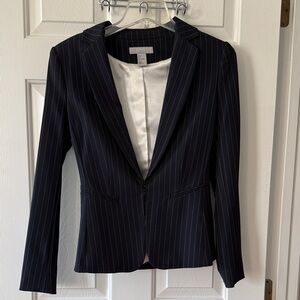 H&M Navy Pinstripe Blazer